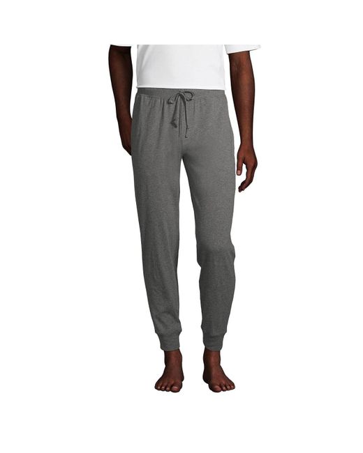 Lands' End Knit Jersey Sleep Jogger in Gray for Men | Lyst