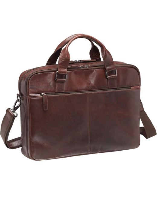 Mancini Brown Buffalo Briefcase for men