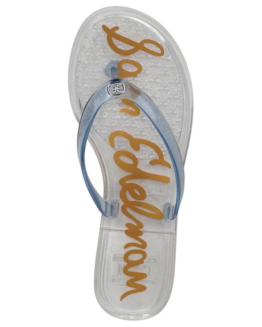 Sam Edelman White Dean Jelly Thong Flat Sandals