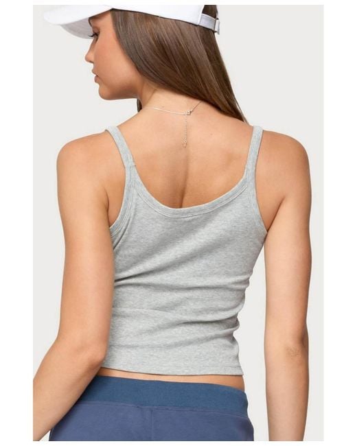 Edikted Gray Basic Babe Tank Top