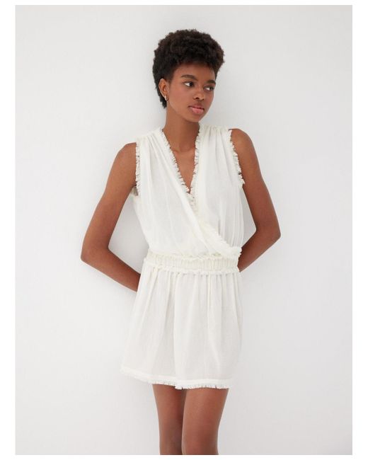 Labeca London White Daphne Mini Cotton Dress