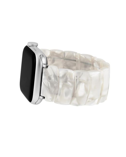 Anne Klein Black Ivory Marbled Acetate Expansion Bracelet Designed For 38/40/41mm Apple Watch