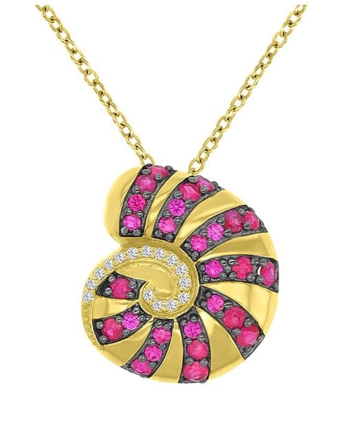Macy's Pink Diamond Accent & Ruby (0.84 Ct. T.w.