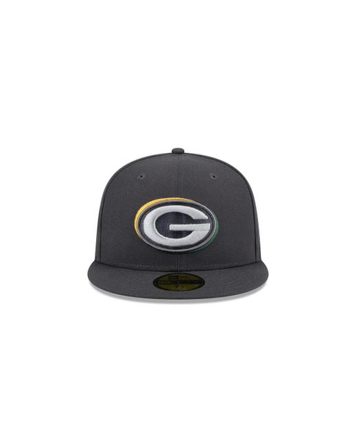 KTZ Black Green Bay Packers 2024 Nfl Draft On Stage 59fifty Fitted Hat for men