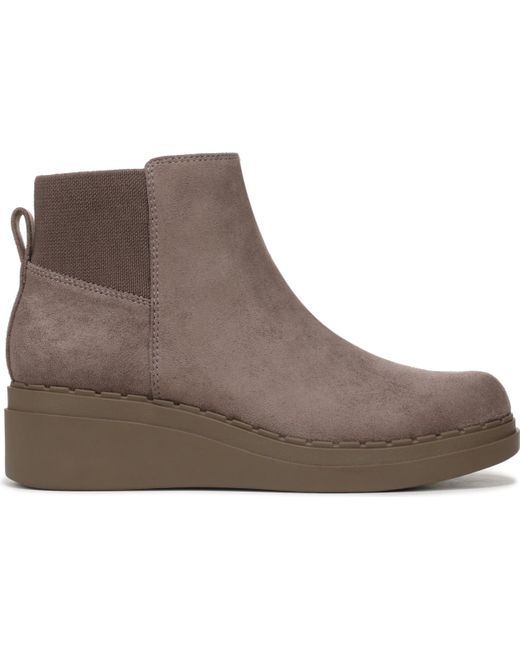 LifeStride Brown Dubliner Wedge Zip Short Boots