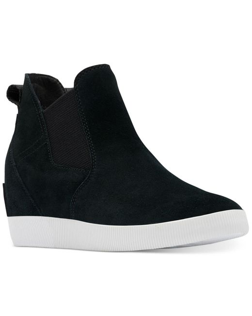 Sorel Suede Out N About Ii Slipon Wedge Sneakers in Black, White (Black) Lyst