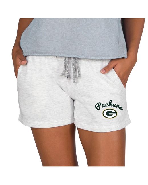Concepts Sport White Green Bay Packers Mainstream Terry Lounge Shorts