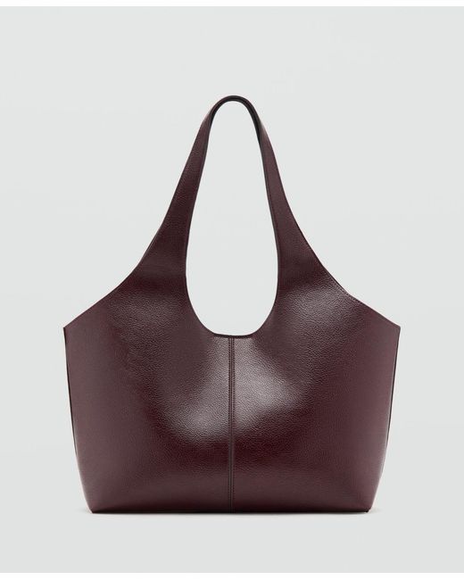 Mango Purple Large Shopper Bag