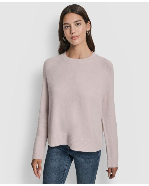 DKNY Natural Crewneck Long-sleeve Sweater