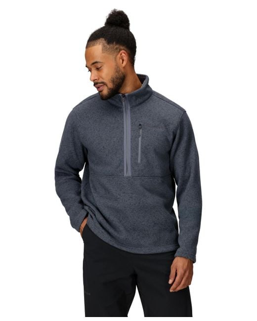 Marmot Men's Blue Drop Line Half Zip Sweatshirt