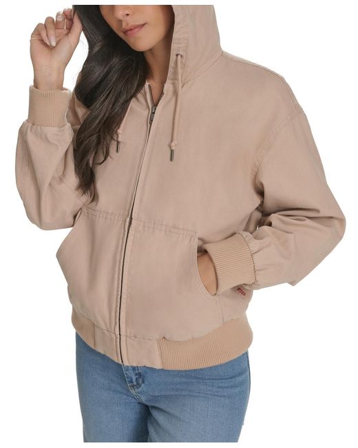 Levi's Natural Relaxed Hooded Bomber Jacket
