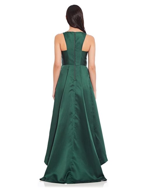Adrianna Papell High-low Mikado Gown in Green | Lyst