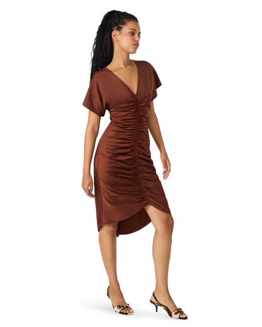 Steve Madden Red Aimee Short Sleeve Dress