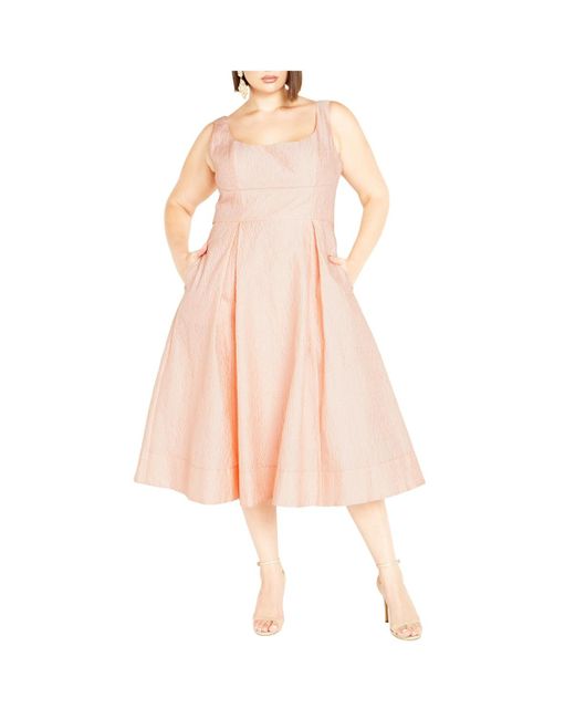 City Chic Pink Plus Size Estella Dress