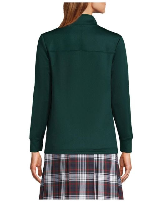 Lands' End Green Active Performance Full Zip Jacket