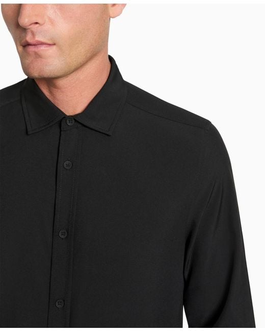 Kenneth Cole Blue Solid Slim Fit Performance Shirt for men