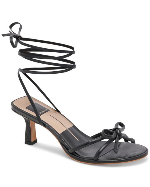 Dolce Vita Metallic Maison Ankle-tie Bow Kitten-heel Dress Sandals