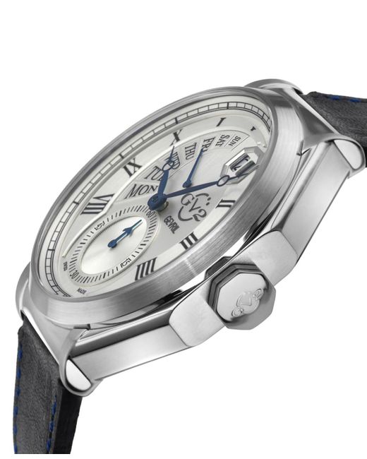 Gevril Marchese Leather Watch 44mm in Gray for Men Lyst