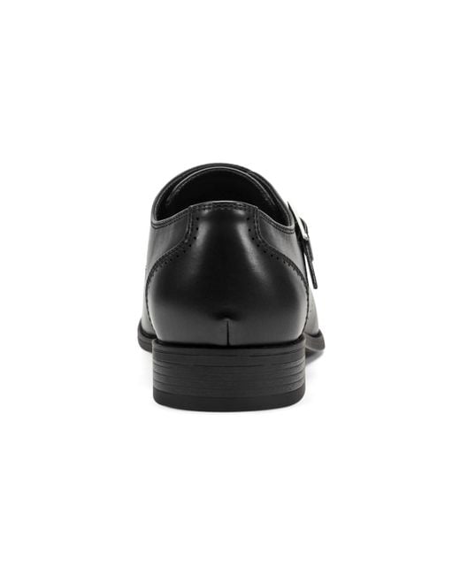 Kenneth Cole Black Cheer Single Monk Strap Shoe for men