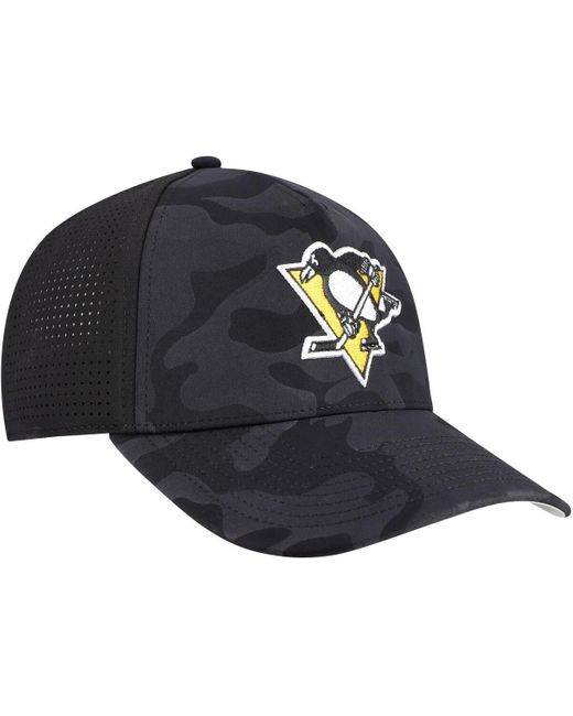 American Needle Blue Pittsburgh Penguins Valin Camo Super Tech Vented Adjustable Hat for men