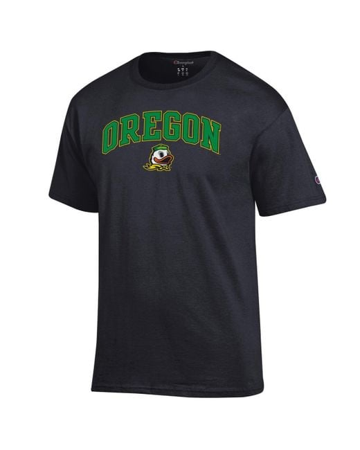 Champion Black Oregon Ducks Arched Logo T-shirt for men
