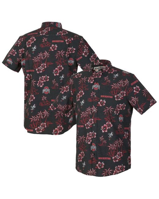 Reyn Spooner Black Ohio State Buckeyes Kekai Classic Tri-blend Button-down Shirt for men