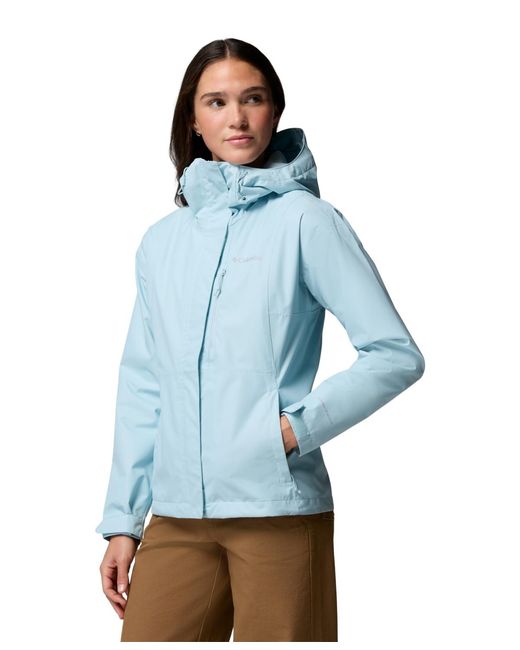 Columbia Women's Blue Hikebound Ii Hooded Waterproof Jacket