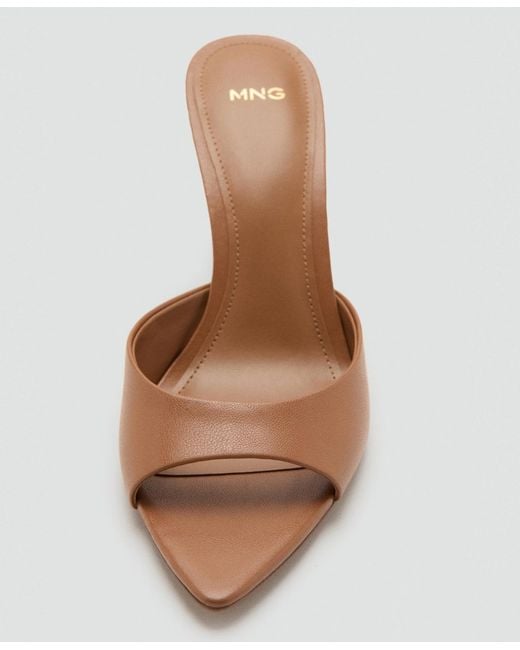 Mango Brown Pointed-heel Sandals