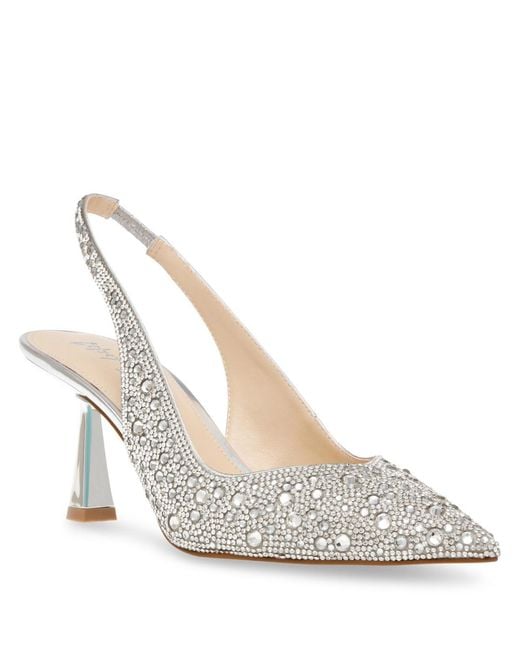 Betsey Johnson White Clark Shoes, Synthetic