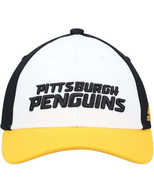 Men's Adidas Black Pittsburgh Penguins Locker Room Three Stripe Adjustable Hat