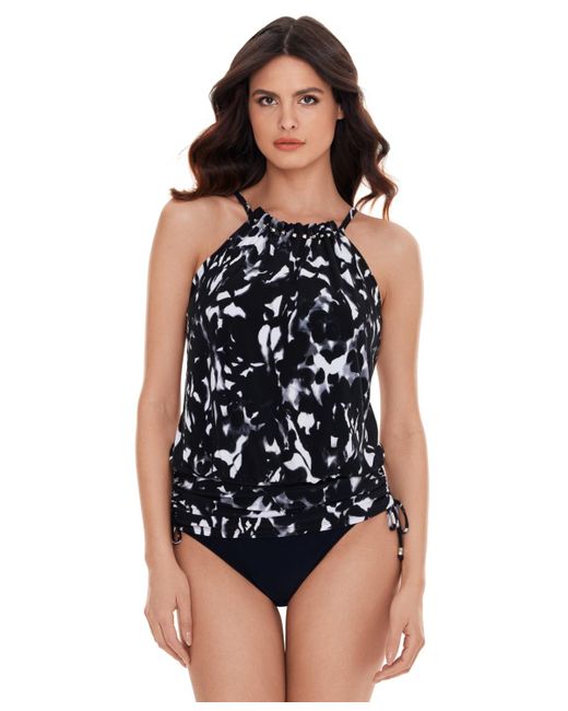 Magicsuitr Black Babs Beaded Tankini Top