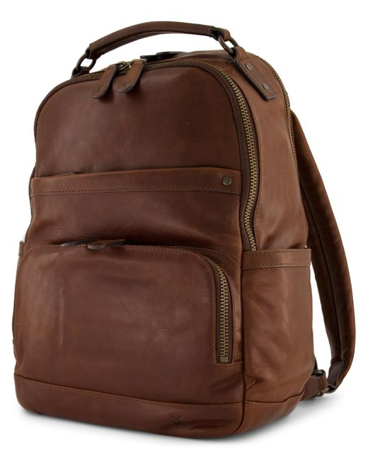 Frye Brown Logan Backpack for men