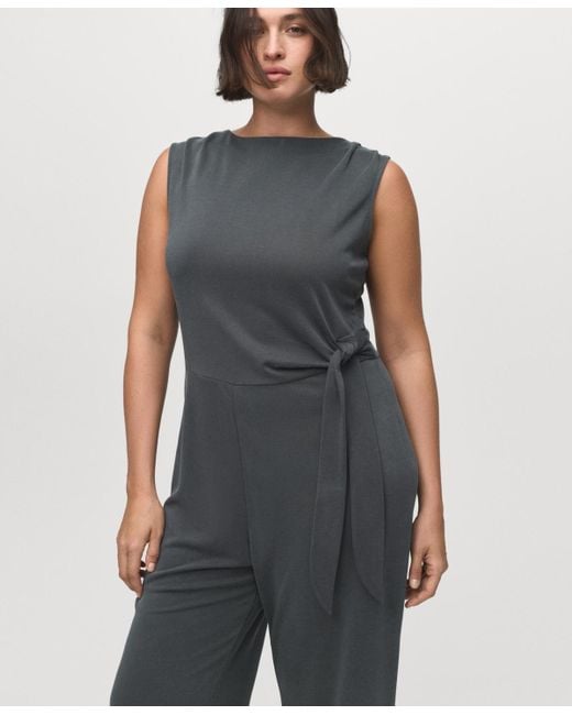 Mango Gray Long Knot Jumpsuit