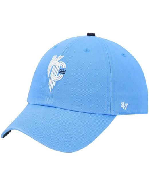 '47 Blue '47 Kansas City Royals Area Code City Connect Clean Up Adjustable Hat for men