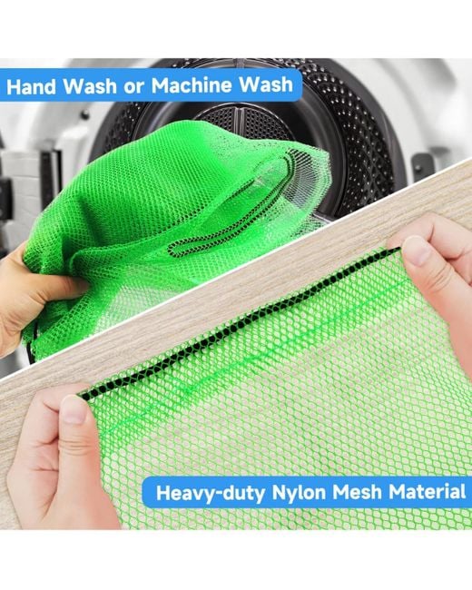 Gse Games & Sports Expert Green 24"x36" Large Mesh Sports Ball Drawstring Bag For Gym Training