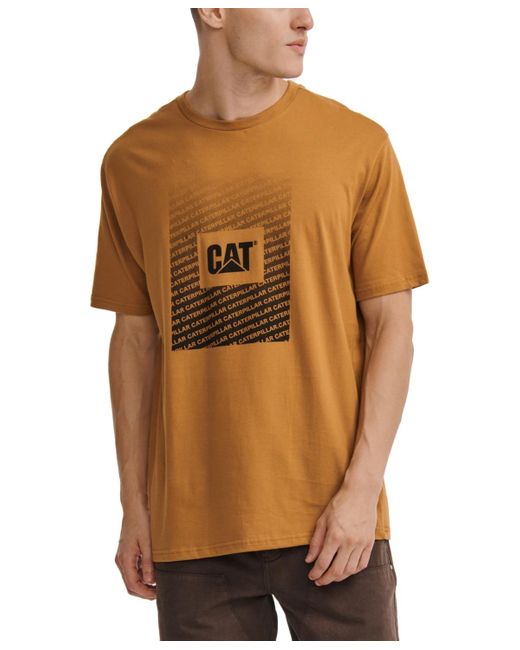 Caterpillar Brown Workwear Graphic T-shirt for men