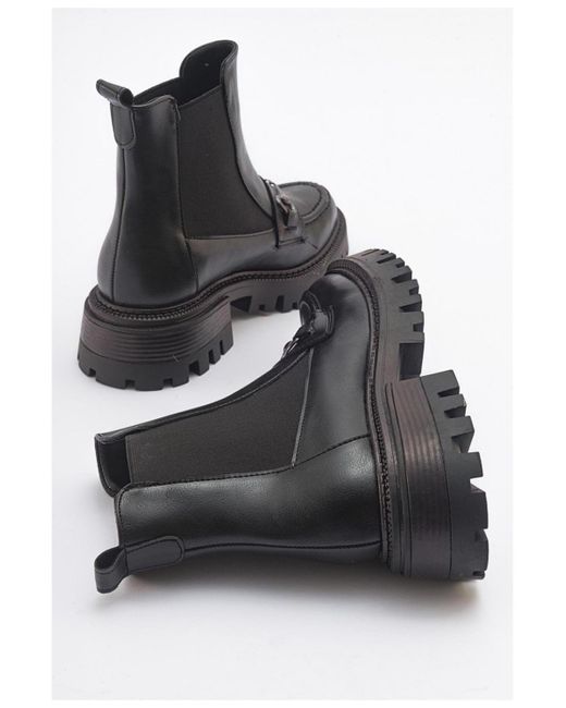 Prologue Shoes Black Vesper Buckled Chelsea Boot ()