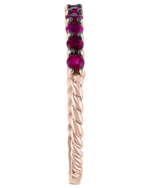 Lali Jewels Purple Ruby Stack Ring (1/3 Ct. T.w.) In 14k Rose Gold