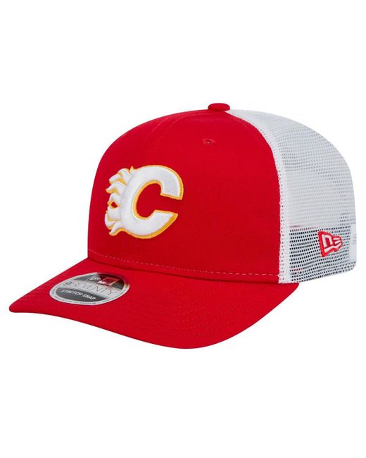 KTZ Red Calgary Flames Core Trucker 9seventy Stretch-snap Hat for men
