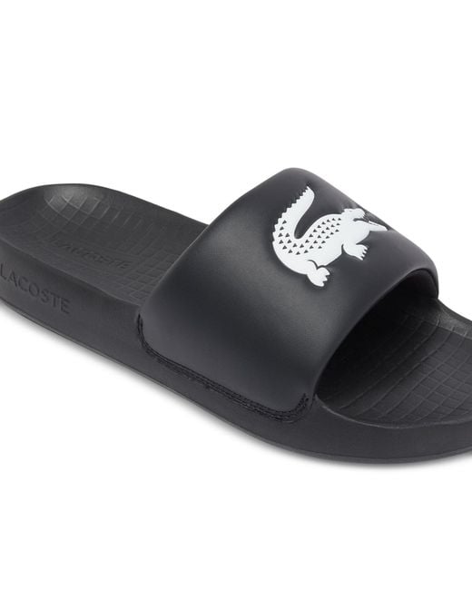 Lacoste White Logo Serve Slides 1.0 for men