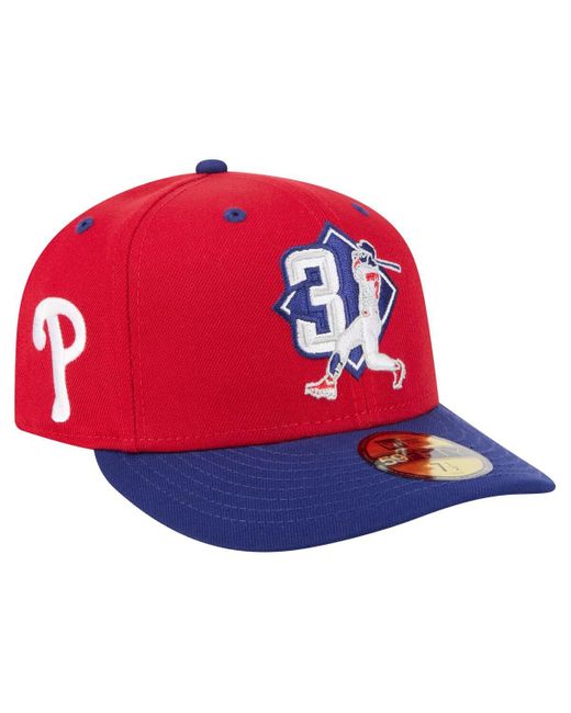 KTZ Red Bryce Harper Philadelphia Phillies 59fifty Fitted Hat for men
