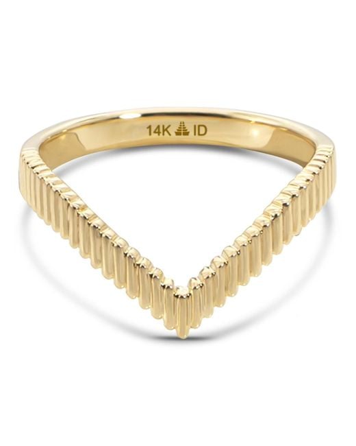 DEVATA Metallic Crown Wishbone Ring
