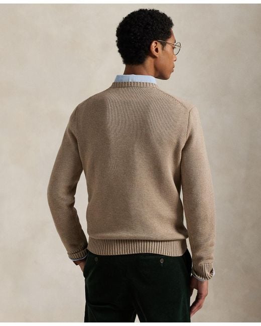 Polo Ralph Lauren Brown Cotton Crewneck Sweater for men