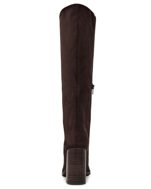 Dolce Vita Brown Bardonny Knee-high Tall Block-heel Dress Boots