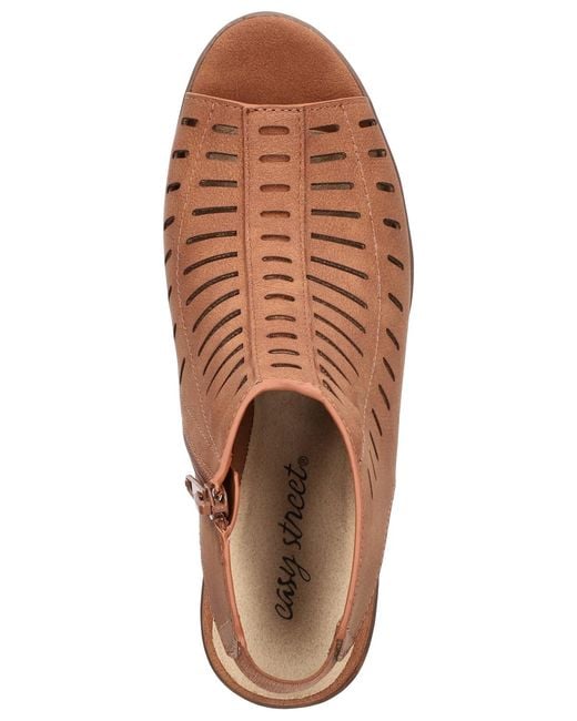 Easy Street Brown Elevate Sandals