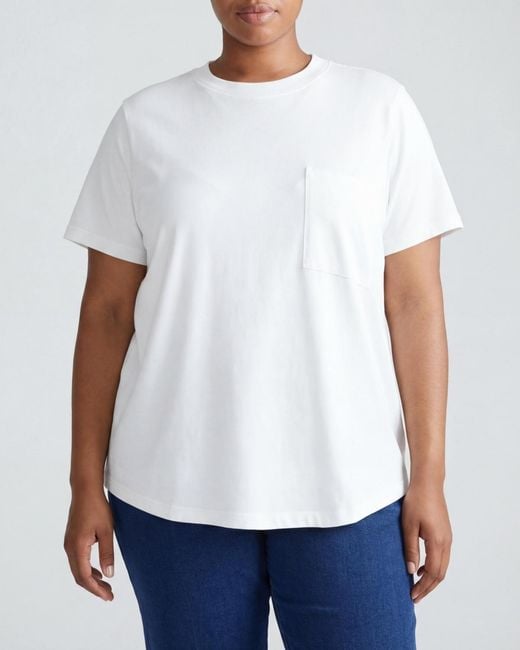 UNIVERSAL STANDARD Blue Plus Size Garcon Tee