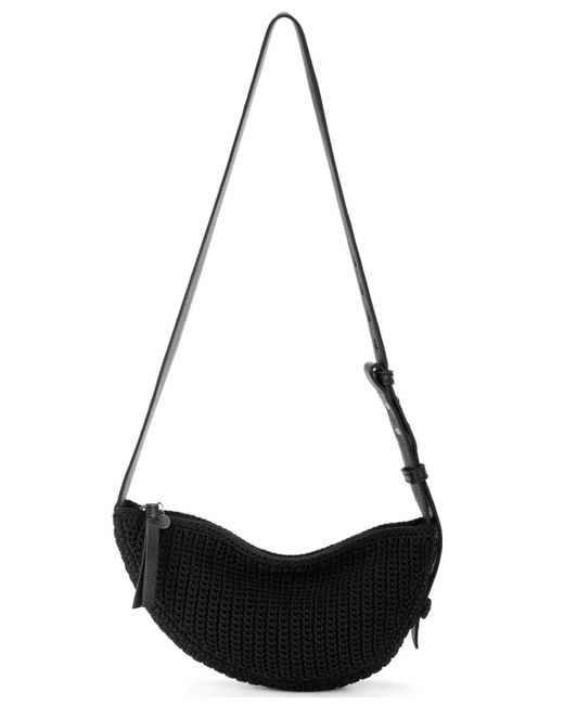 The Sak Black Tess Crochet Mini Sling Bag