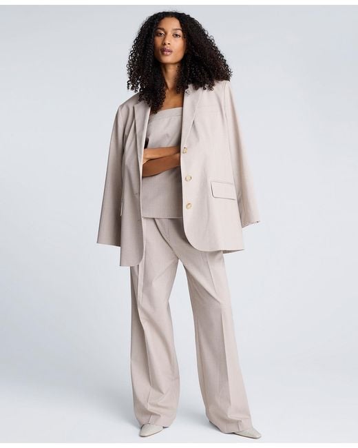 Kenneth Cole Gray 3-button Plaid Jacket