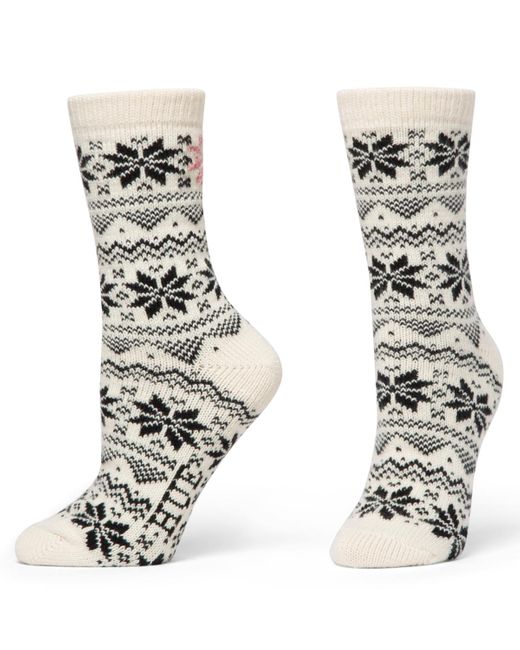 Hue Black 2-pack Snowflake Crew Socks