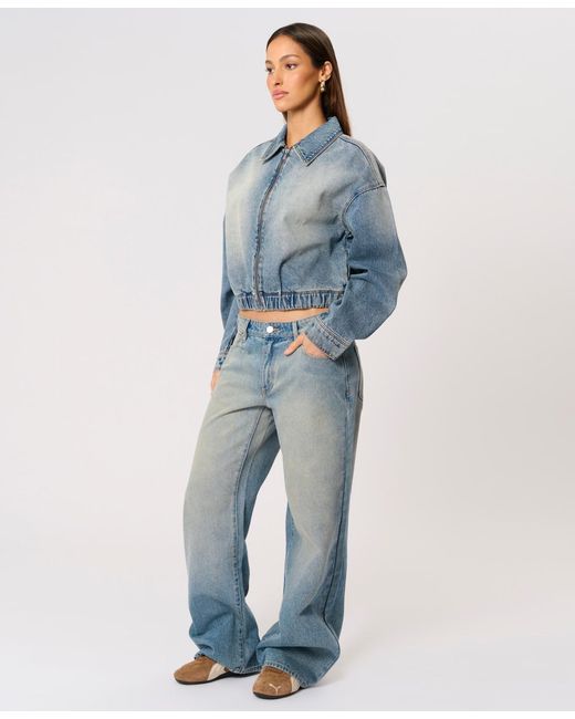 A.Brand Blue Denim Full-zip Jacket